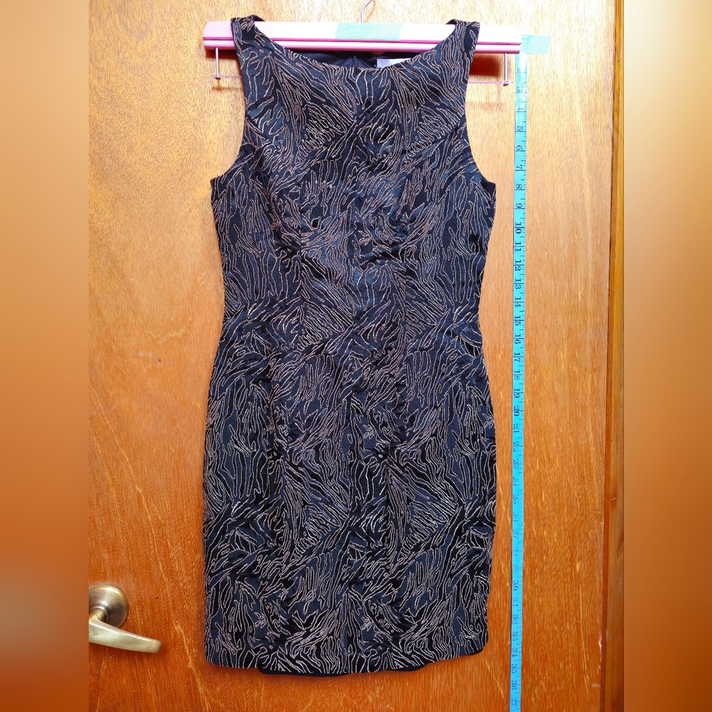 Luxe Black and Gold Midi Dress